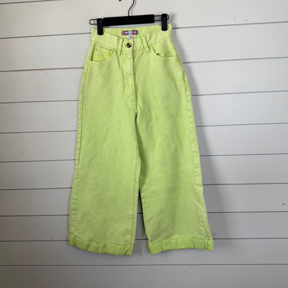 Urban outfitters green‎ jean pants wide leg women’s size 24